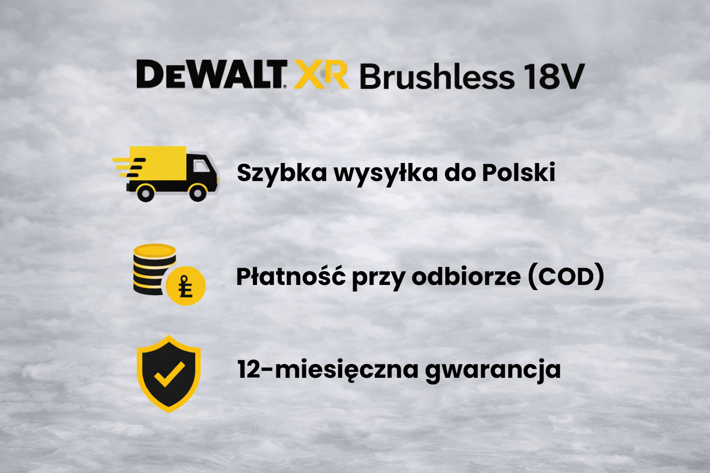 DeWALT XR Brushless 18V – Wiertarko-wkrętarka udarowa, 2 akumulatory Li-Ion – Profesjonalna i trwała